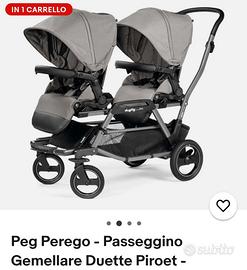 Passeggino gemellare duette piroet Peg perego 
