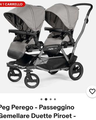 Passeggino gemellare duette piroet Peg perego 
