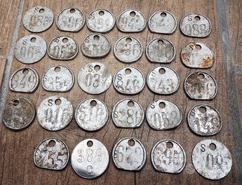 medagliette numerate 