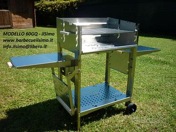 Barbecue a legna e carbonella inox 60GQ - ilSimo