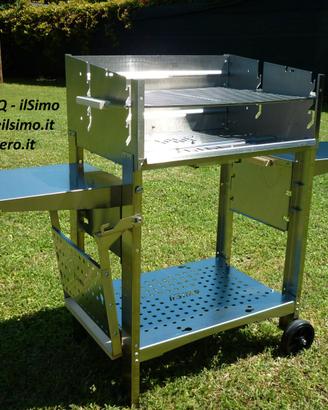 Barbecue a legna e carbonella inox 60GQ - ilSimo