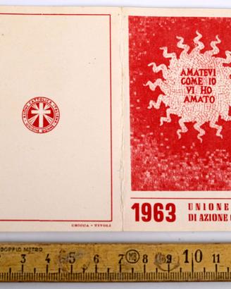 Tessera Unione Donne di Azione Cattolica 1963