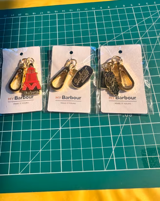 3 Portachiavi barbour serie completa
