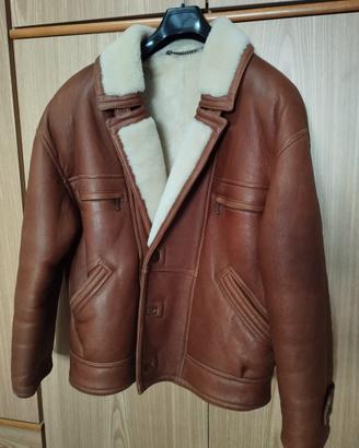 Giacca in vera pelle con interno in montone