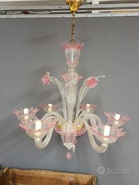 lampadario in vetro di murano 