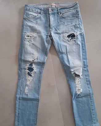 Jeans Clink da uomo, in stile strappato. CLINK