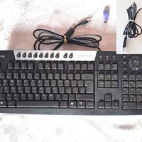Tastiera Keyboard + Mouse PC MaxData Qwerty USB PS