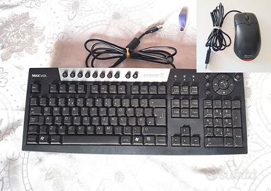Tastiera Keyboard + Mouse PC MaxData Qwerty USB PS