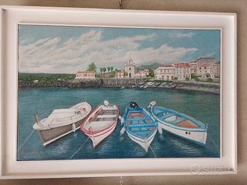 quadro stazzo dipinto ad olio su tela