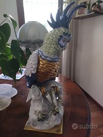 Scultura Cacatua Porcellana S.P.A. (Fi) perfetta