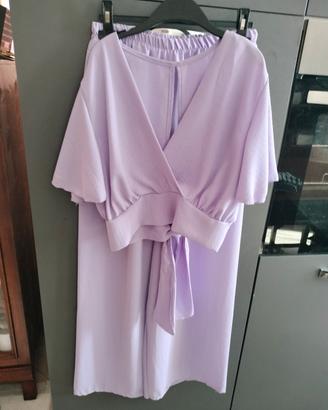 Completo donna blusa+ pantalone palazzo tg. unica