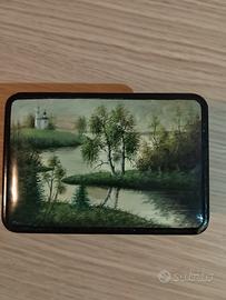 scatola vintage lacca russa ,fedoskino anni 70 