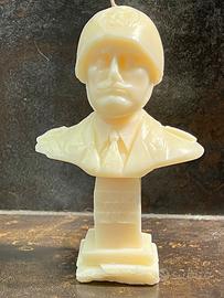 Candela busto Mussolini in cera d’oliva bio