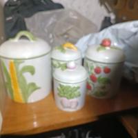 set 4 barattoli ceramica 