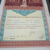 brevetto atletico 1953 ministero dell'istruzione