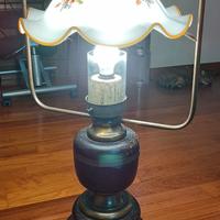 Lampada da tavolo vintage in stile rustico anni 60