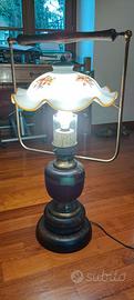 Lampada da tavolo vintage in stile rustico anni 60