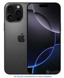 Apple iPhone 16 Pro Max, 256GB, Titanio Nero (Rico