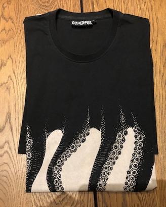 T-shirt nera collezione Octopus XL nuova