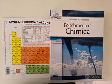libro universitario di chimica + tavola periodica 