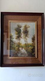 Quadro vintage "paesaggio campestre" 