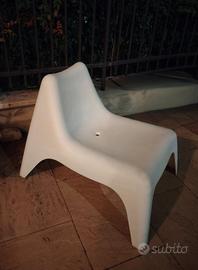 Poltrone bianche da giardino mod. Vago Ikea