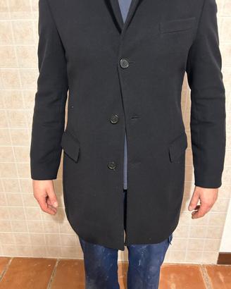 Cappotto uomo nero SISLEY