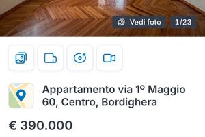Appartamento pieno centro Bordighera
