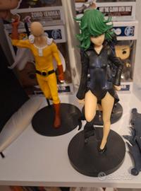 action figure one punch man - saitama & tatsumaki