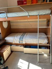 Letto a castello con materassi