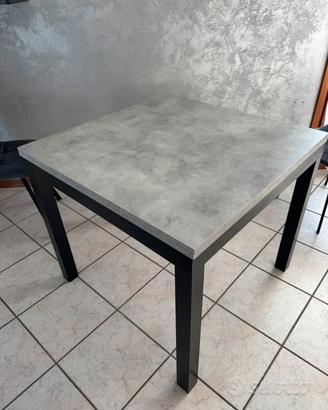 Tavolo 90x90 apribile ferro battuto legno