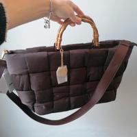 Borsa Alex Max  trapuntata marrone