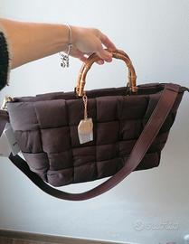 Borsa Alex Max  trapuntata marrone