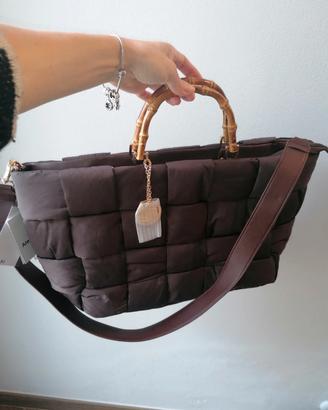 Borsa Alex Max  trapuntata marrone