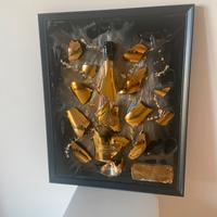 Quadro bottiglia rotta Armand De Brignac Gold