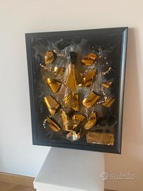 Quadro bottiglia rotta Armand De Brignac Gold