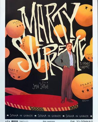 Poster Locandina Marty Supreme Timotheé Chalamet 