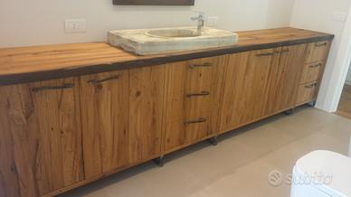 bagno in rovere vecchio gambe ferro maniglia chiod