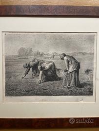 Acquaforte «Gleaning in Belgium»