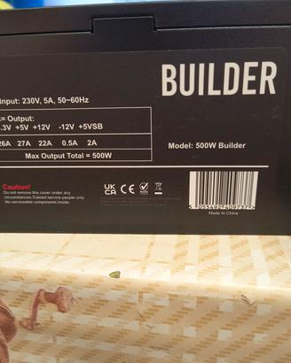alimentatore PC Builder 500W 