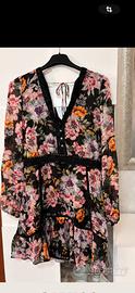 GUESS VESTITO FLOREALE CON DETTAGLI IN PIZZO
