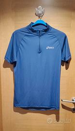 T-shirt Asics da running e palestra blu, tg. S