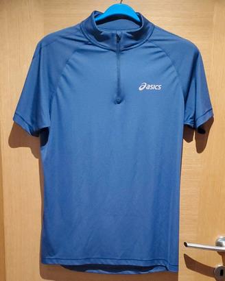 T-shirt Asics da running e palestra blu, tg. S