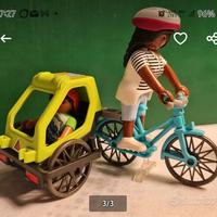personaggi mamma bici bambino playmobil 