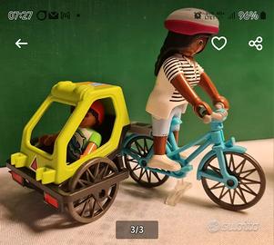 personaggi mamma bici bambino playmobil 