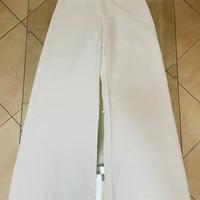 Pantalone palazzo bianco in lino