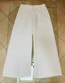 Pantalone palazzo bianco in lino