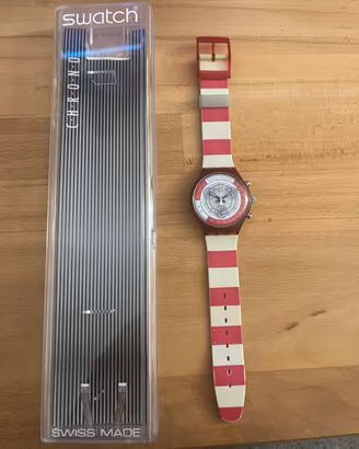 Swatch Chrono navy berry SCR100 1991