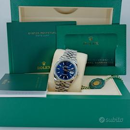 ROLEX DATEJUST 126200 BLU 36MM 06/26 NUOVO FULL