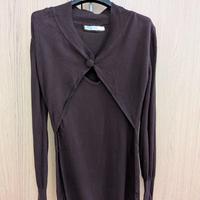 maglione lungo Motivi marrone